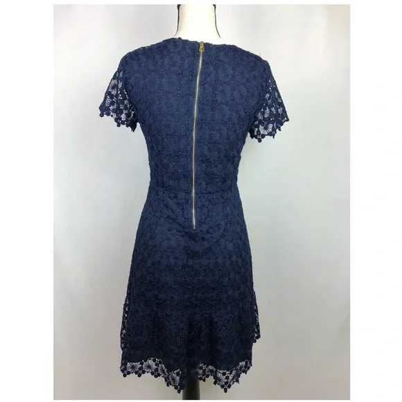 Sail to Sable Women's Navy Blue Lace A-Line Dress - Picture 5 of 7